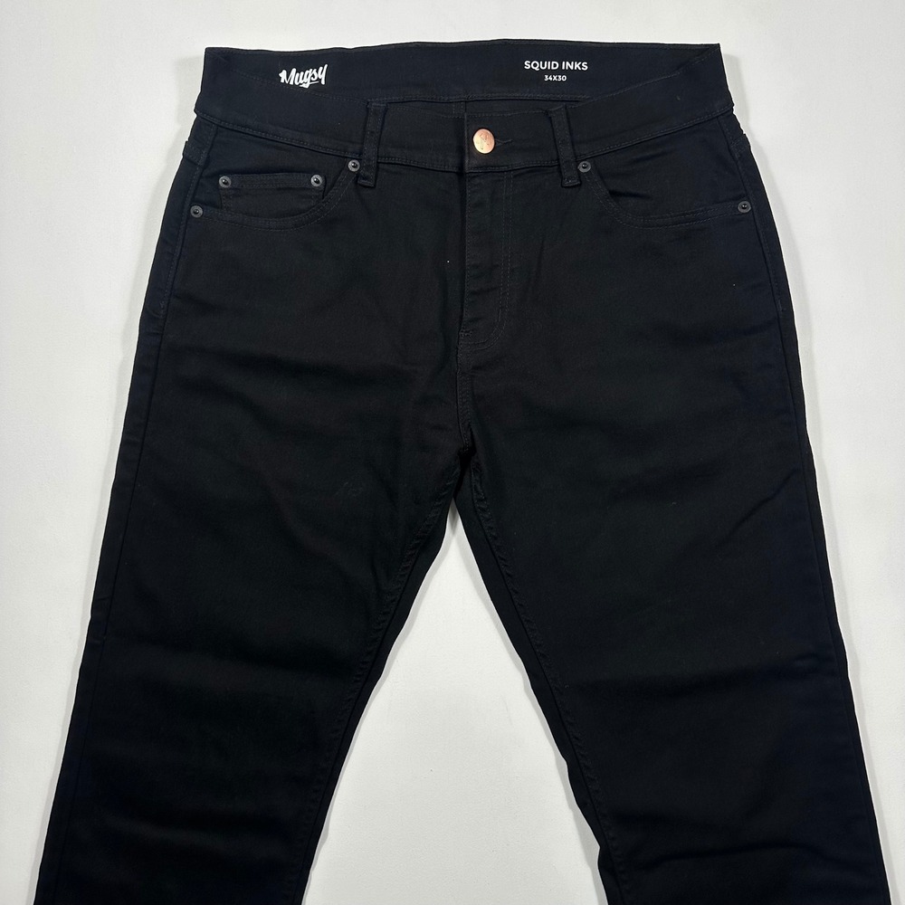 Mugsy Squid Inks Jeans Mens 34x30 Stretch Denim Black